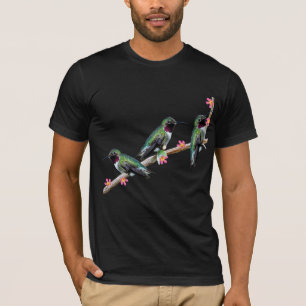 Camiseta Tres colibríes en la rama Silencio perenne