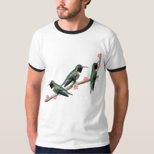 Camiseta Tres colibríes en la rama Silencio perenne