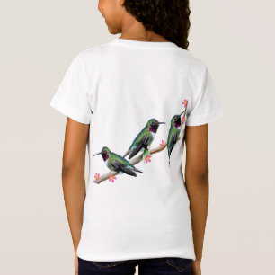 Camiseta Tres colibríes en la rama Silencio perenne
