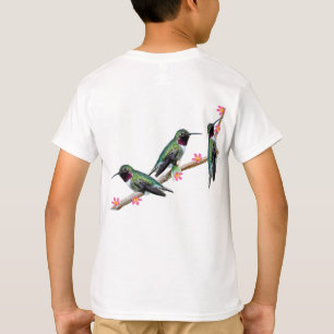 Camiseta Tres colibríes en la rama Silencio perenne
