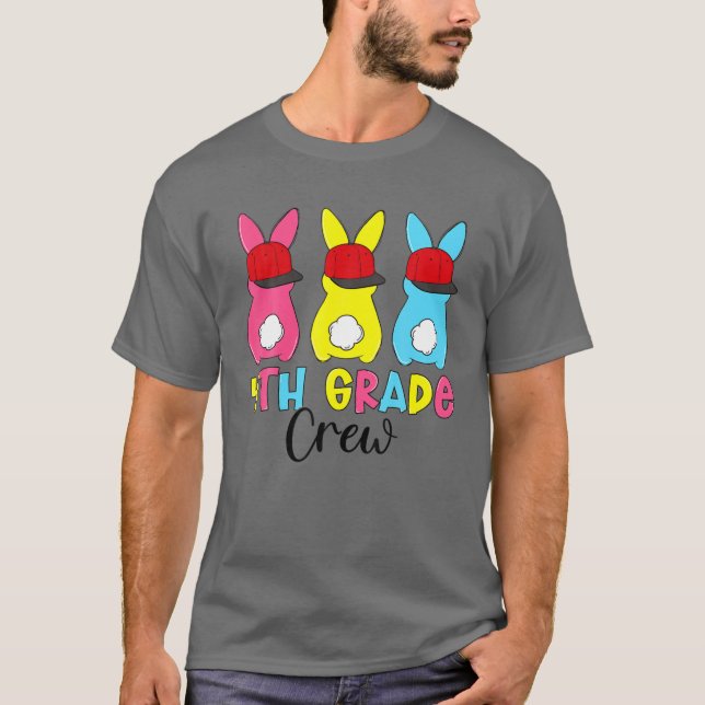 Camiseta Tres Conejos Conejito Niños del Día de Pascua de 4 (Anverso)