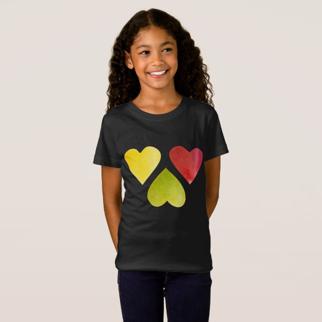 Camiseta Tres corazones (Anverso completo)