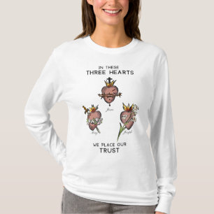 Camiseta Tres corazones sagrados de Jesús María José, JMJ, 