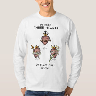 Camiseta Tres corazones sagrados de Jesús María José, JMJ, 
