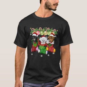Camiseta Tres Corgi En Navidades De Ganadería Santa X-Mas