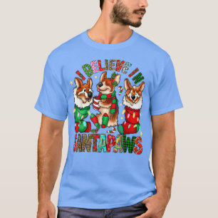 Camiseta Tres Corgi En Navidades De La Media Luna Santa X-m