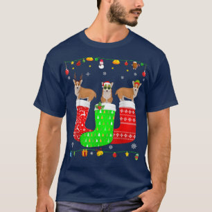 Camiseta Tres Corgi Galés En Navidades Socks Que Coinciden 