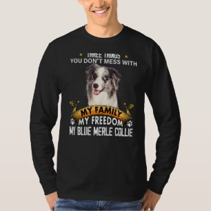 Camiseta Tres cosas que no encuentras con Blue Merle Collie