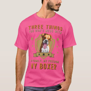 Camiseta Tres Cosas Que No Te Molestas Con La Graciosa Boxe