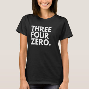 Camiseta TRES CUATRO ZERO Código de área 340 Islas Vírgenes