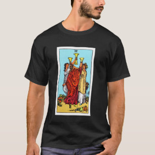 Camiseta Tres de Copas Carta de Tarot Vintage - original Ri