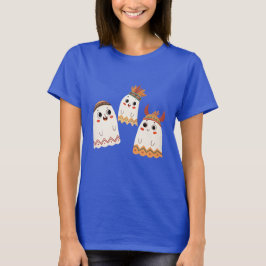 Camiseta Tres fantasmas alegres con titulares únicos