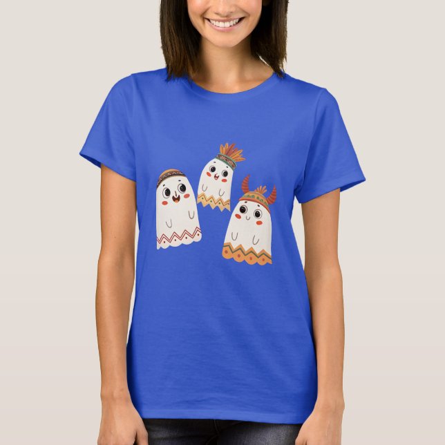 Camiseta Tres fantasmas alegres con titulares únicos (Anverso)