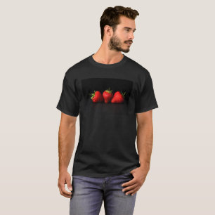 Camiseta Tres fresas en mca negra