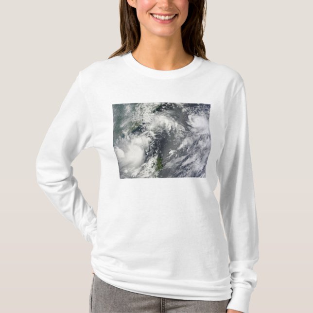 Camiseta Tres fuertes tormentas (Anverso)