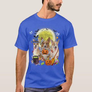 Camiseta Tres galeses Corgi Perro Bruja Scary Mummy Hallowe