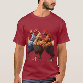 Camiseta Tres gallinas francesas Fe Esperanza Caridad Recor