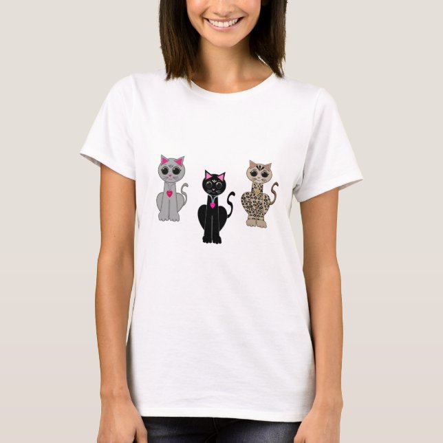 Camiseta Tres Gatitos Lindos (Anverso)
