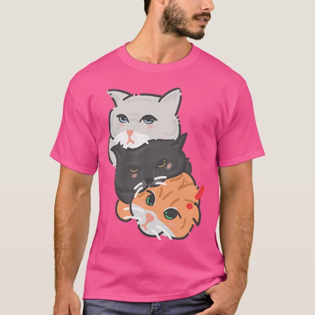 Camiseta Tres gatos (Anverso)