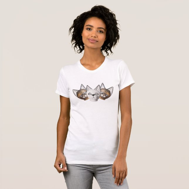 Camiseta Tres gatos (Anverso completo)