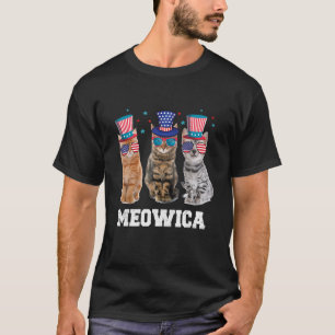 Camiseta Tres gatos 4 de julio familia equivalente a USA Pa