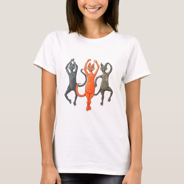 Camiseta Tres gatos de baile (Anverso)