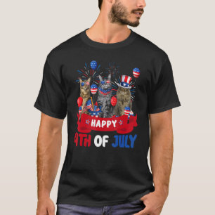 Camiseta Tres Gatos Feliz 4 De Julio La Independencia De Lo