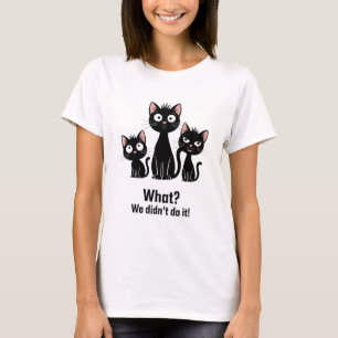 Camiseta Tres gatos maliciosos