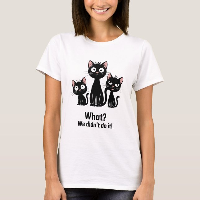 Camiseta Tres gatos maliciosos (Anverso)