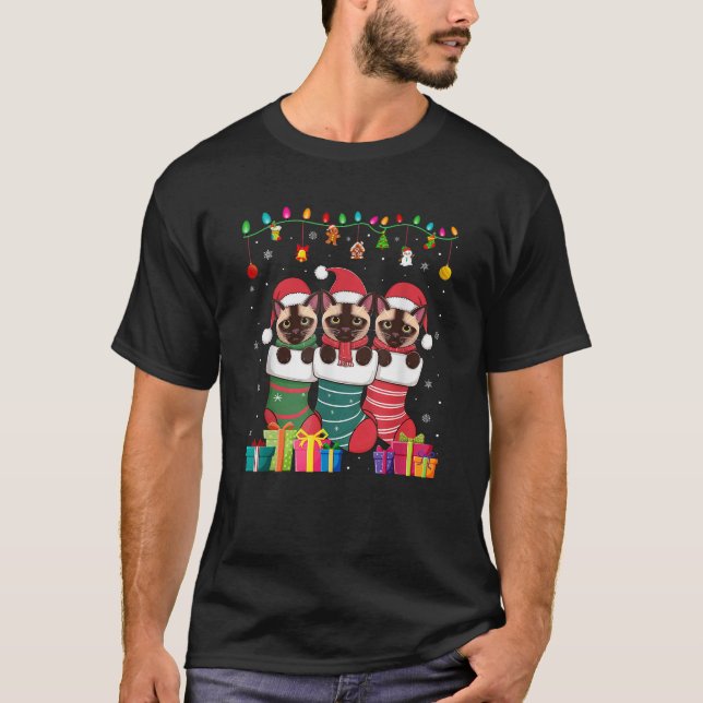 Camiseta Tres gatos siameses en broma niños Chicas Ch (Anverso)
