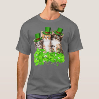 Camiseta Tres gatos St Patricks Day Kitty Kitten Lover Irla
