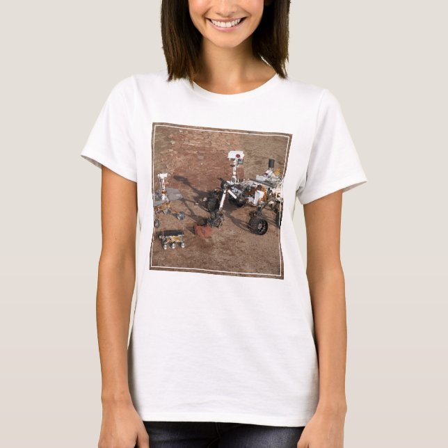 Camiseta Tres Generaciones De Rovers De Marte. (Anverso)