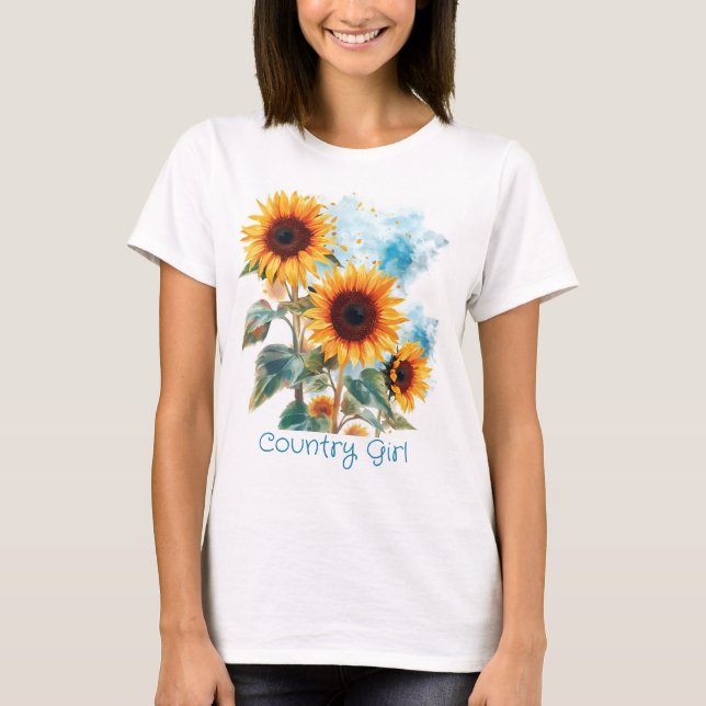 Camiseta Tres girasoles (Anverso)