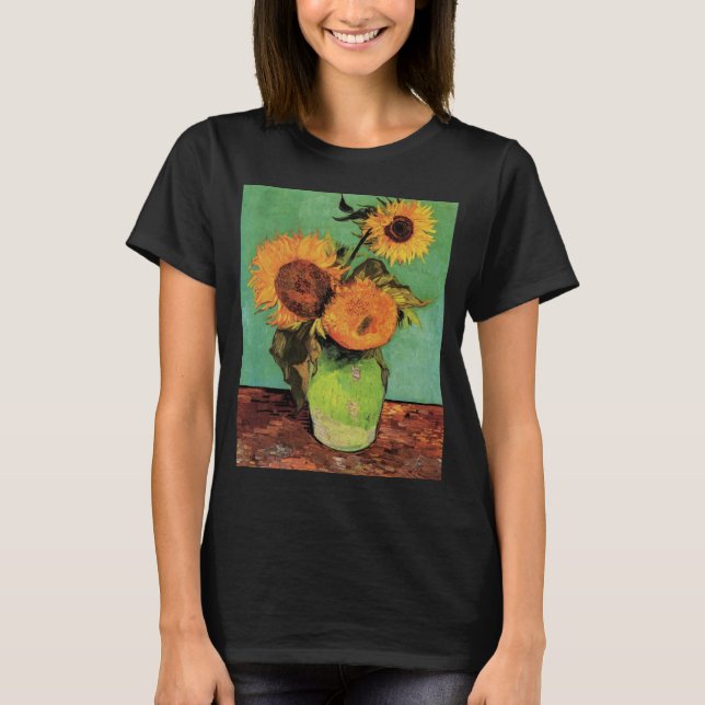 Camiseta Tres girasoles en una bolsa de Vincent van Gogh (Anverso)