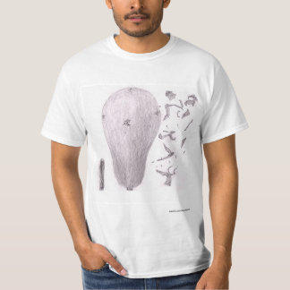 Camiseta Tres globos, uno sin aire, uno inflado, explotado