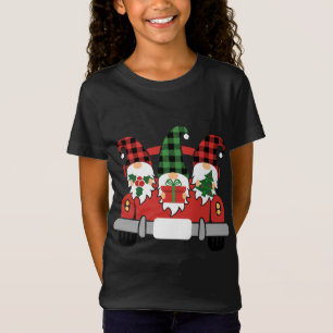 Camiseta Tres Gnomas En Búfalo De Navidades De Camión Rojo