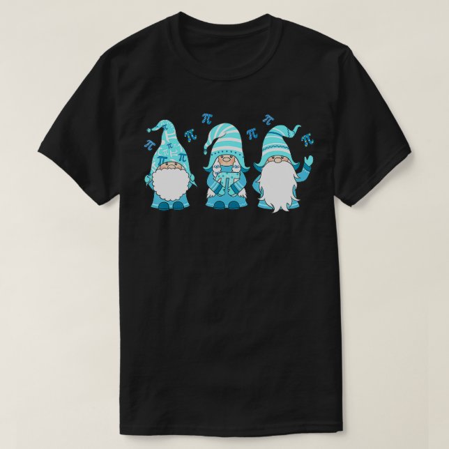 Camiseta Tres Gnomes Cuidados Feliz Día Pi Número De Matemá (Diseño del anverso)