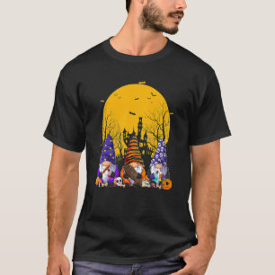 Camiseta Tres Gnomes Feliz Halloween Caída Candy Corn Pumpt