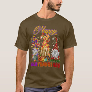 Camiseta Tres Gnomes Feliz Halloween Caída Candy Corn Pumpt