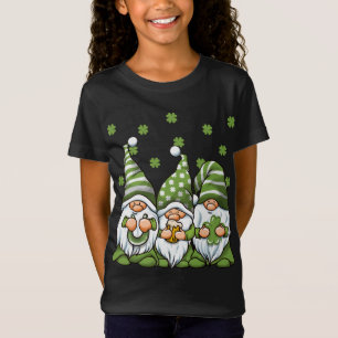 Camiseta Tres gnomes irlandeses verdes Shamrock Clover St.
