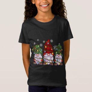 Camiseta Tres Gnomes Navidades rojos rojos rotos en búfalo