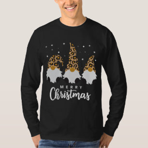 Camiseta Tres Gnomis Con Navidades De Gnome De Leopard Plai
