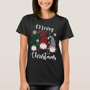 Camiseta Tres gnomos de búfalo Navidades con copos de nieve