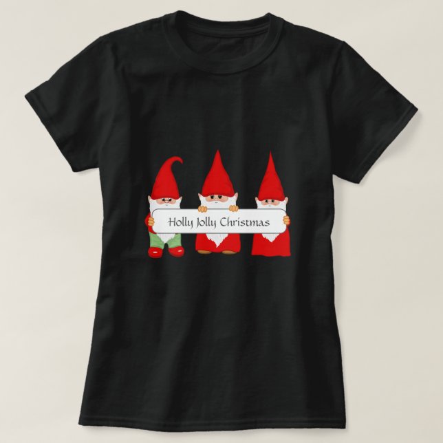 Camiseta Tres Gnomos de Navidad (Diseño del anverso)