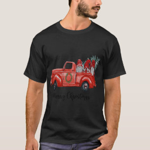 Camiseta Tres gnomos en Camión Rojo con amarga alfombra nav