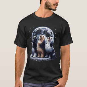 Camiseta Tres Havaneses llorando en la luna como tres lobos