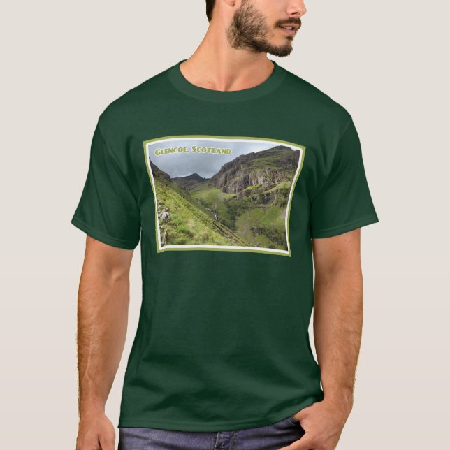 Camiseta Tres hermanas de Glencoe, montañas de Escocia (Anverso)