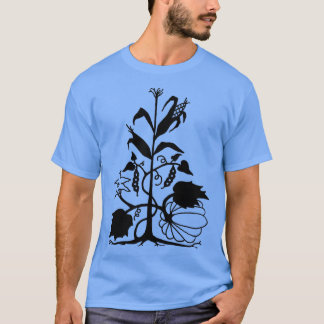 Camiseta Tres hermanas frijoles de maíz y ceniza