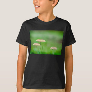 Camiseta Tres hermosos hongos silvestres en un campo otoñal