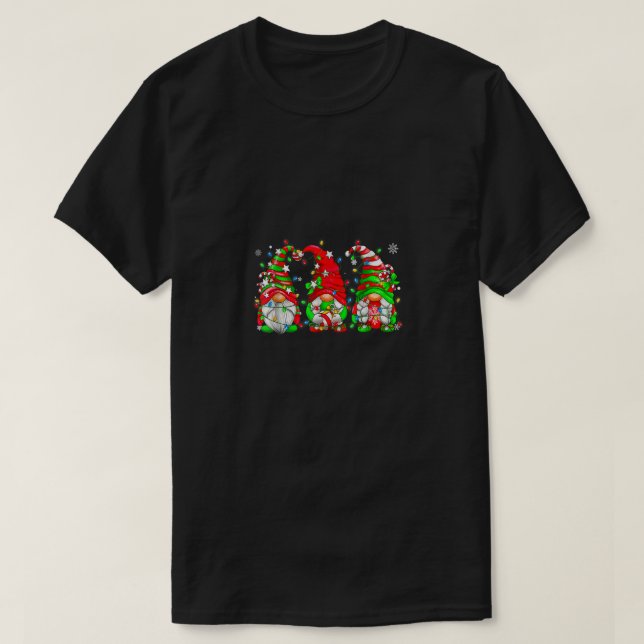 Camiseta Tres hombres gnomos mujeres búfalo Navidades rojos (Diseño del anverso)